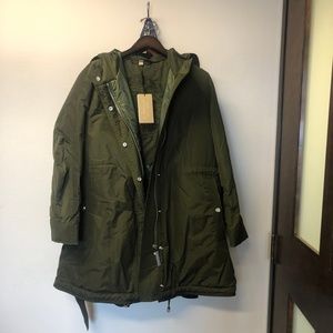 Olive green Burberry winter coat - Tags still on!